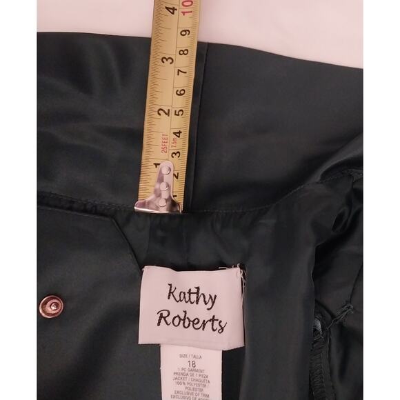 Kathy Roberts Emerald Embellished Evening Jacket Blazer Size 18 Glam Formal - Picture 5 of 11